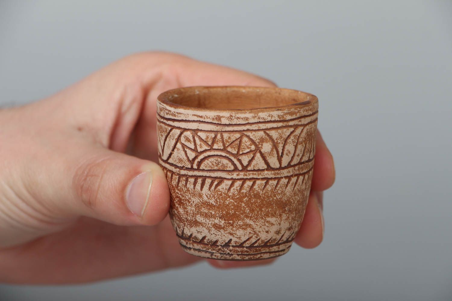 Ceramic shot glass in ethnic style photo 4