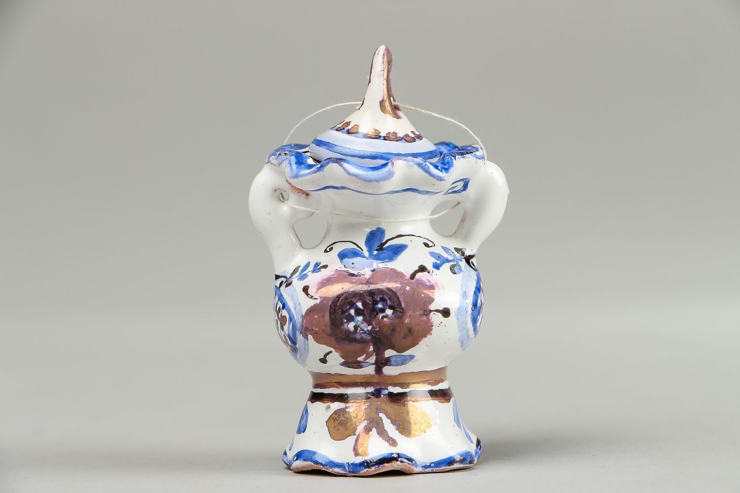 3 inches ceramic porcelain vase with handles for shelf décor 0.09 lb photo 1