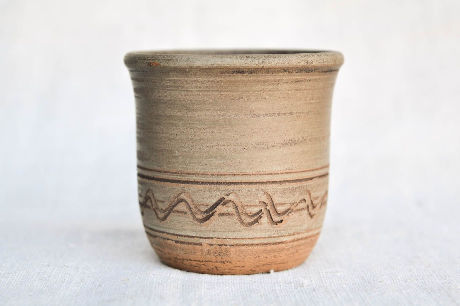 Handgefertigt Geschirr aus Keramik originell Becher aus Ton 150 ml Küchen Dekor foto 3