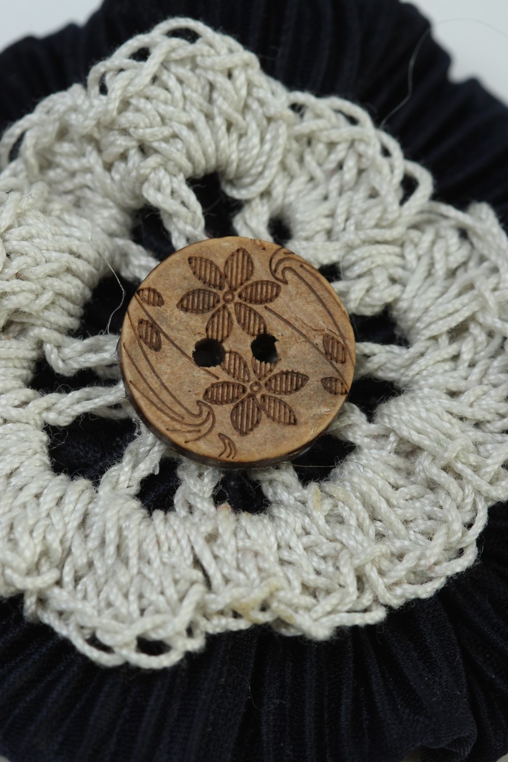 Handmade jewelry supplies crocheted flower crochet flower hair clips supplies photo 4