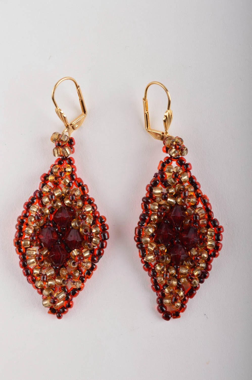 Orecchini di perline fatti a mano accessorio originale bello da donna di moda
 foto 3