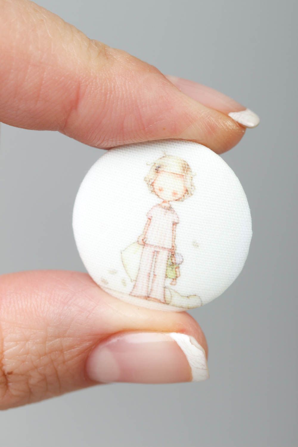 Beautiful handmade fabric button sewing accessories designer button small gifts photo 5