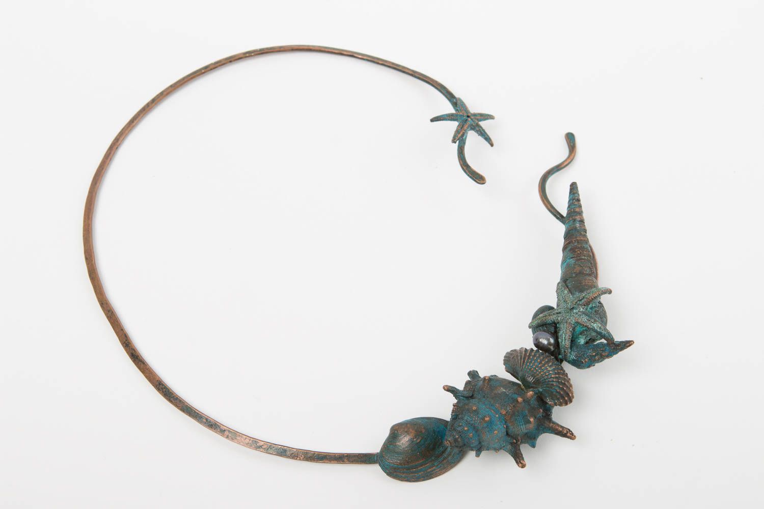 Handmade metal necklace wire wrap ideas beautiful jewellery neck accessories photo 2
