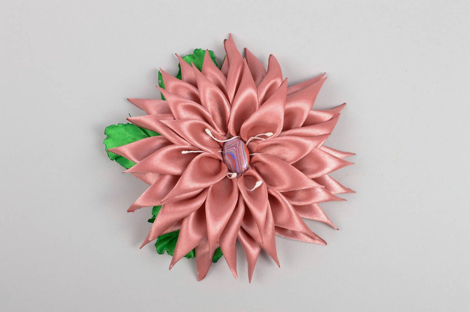 Необычное украшение ручной работы аксессуар для волос заколка с цветком фото 5