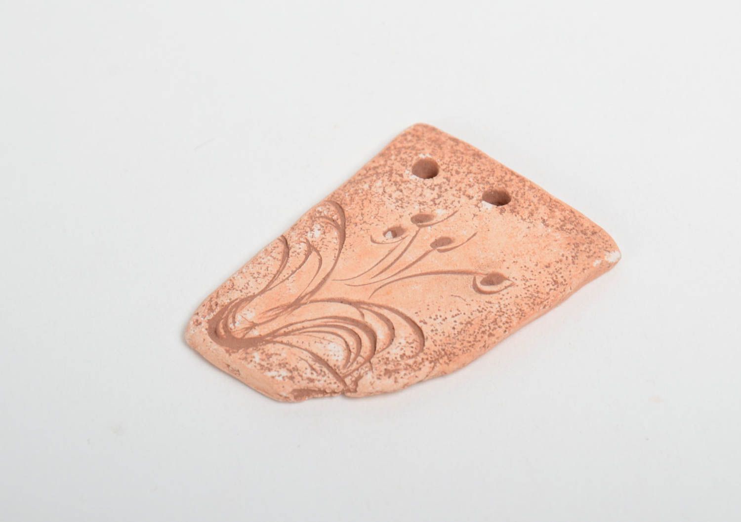 Beautiful handmade clay pendant blank for hand painting  photo 4