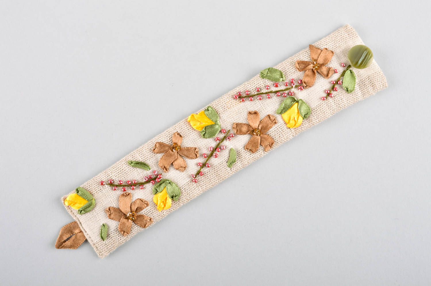Handgemachtes schönes Armband Schmuck für Frauen Stoff Armband mit Blumen foto 5