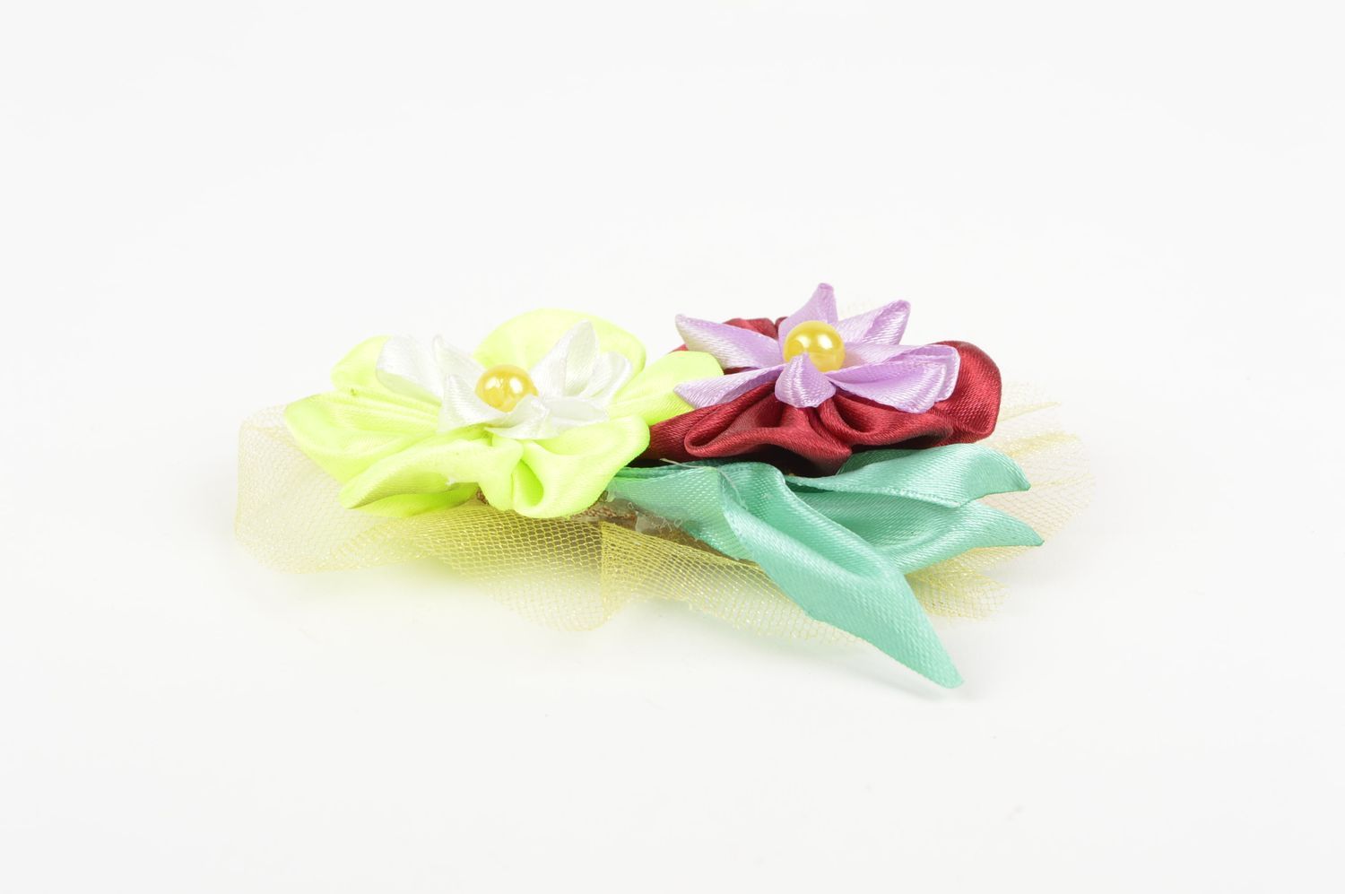Handmade hair accessory hair clip flowers for hair hair jewelry unique gifts photo 2