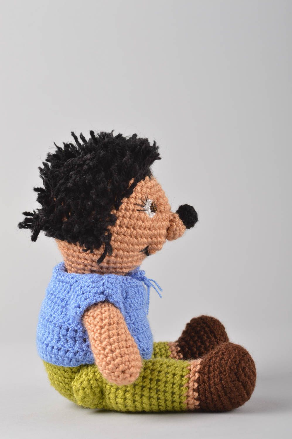 Peluche hérisson Jouet fait main tricoté au crochet Cadeau pour enfant photo 2