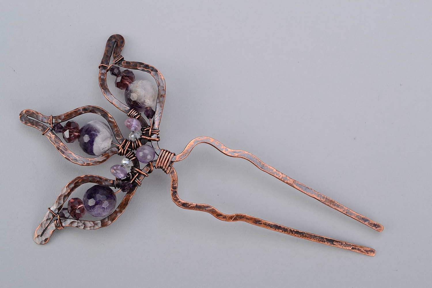 Hairpin with amethyst photo 4