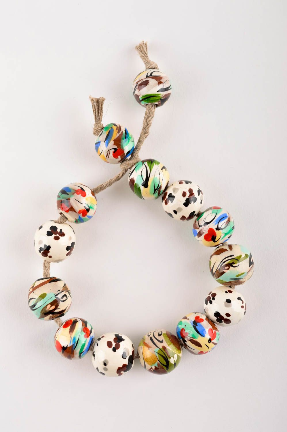 Bracelet boules Bijou fait main en céramique design original Cadeau femme photo 5