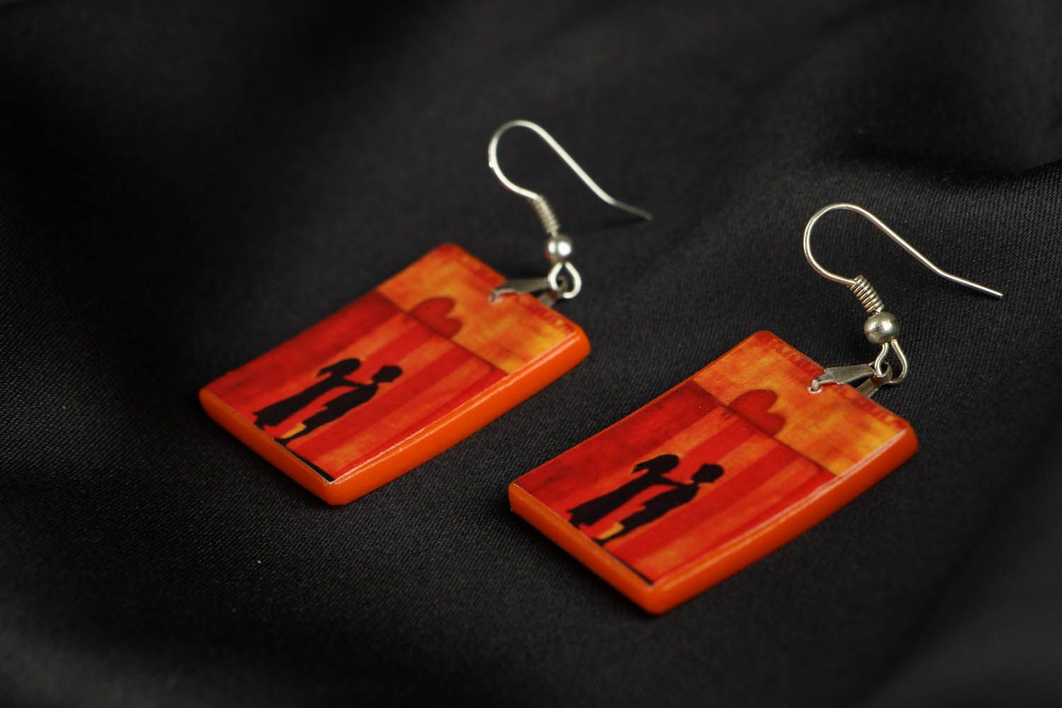 Unique dangle earrings With Love photo 2