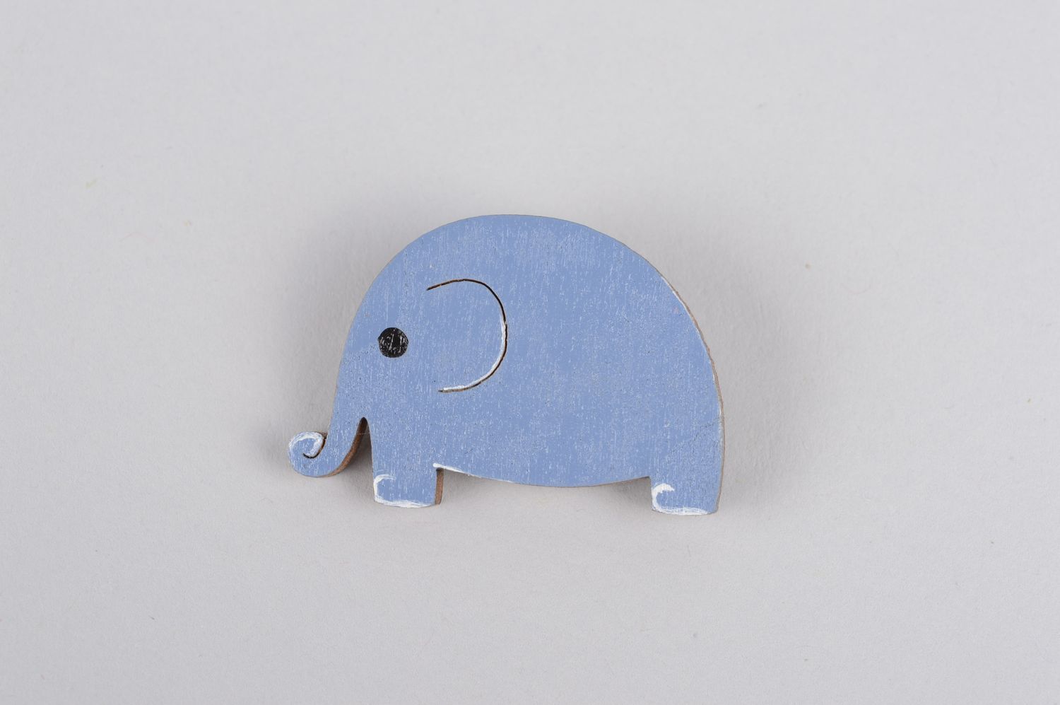 Handmade wooden brooch designer lovely jewelry unusual elephant accessory photo 2