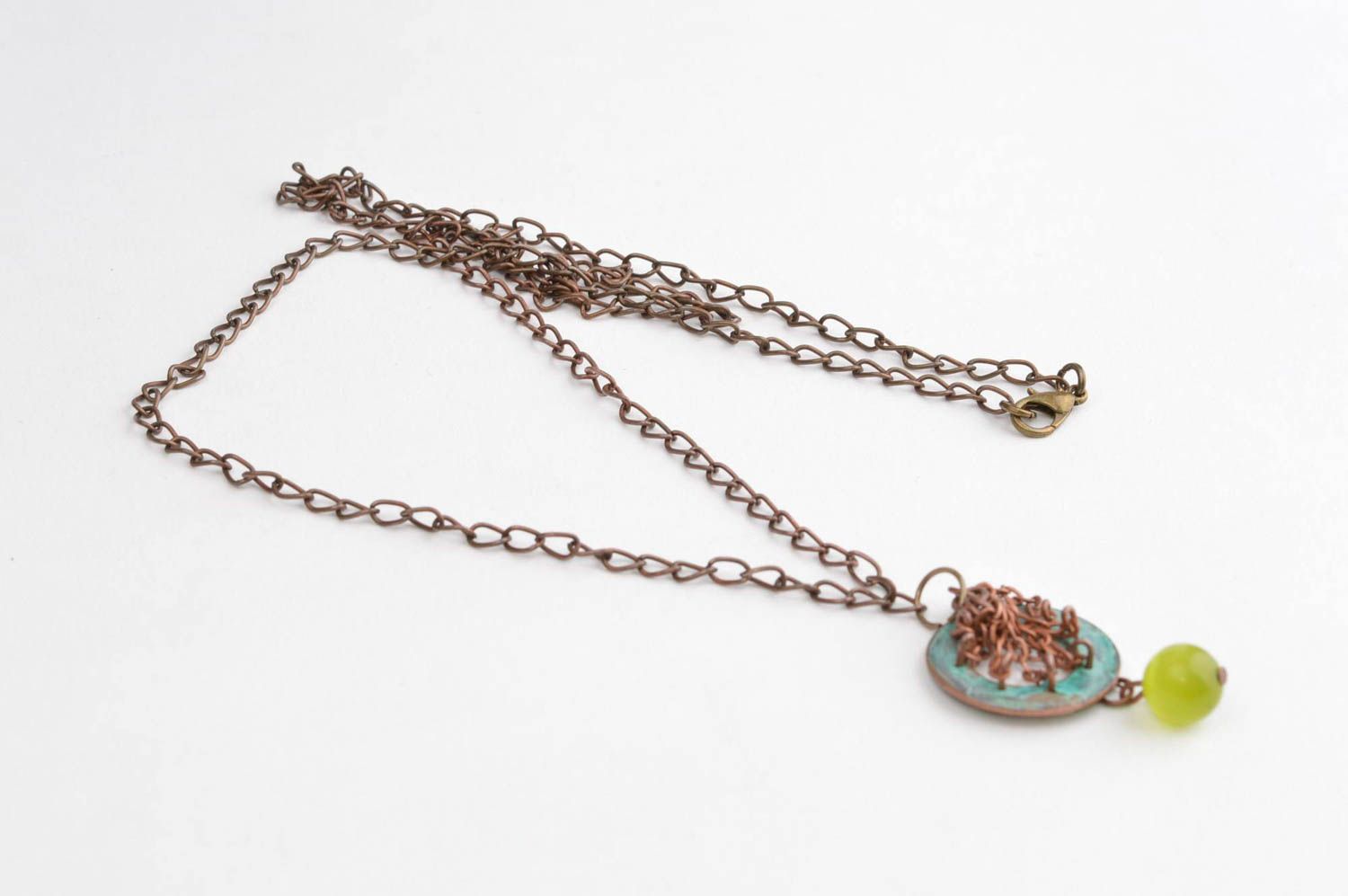 Copper pendant handmade copper pendant accessories for women homemade jewelry  photo 3