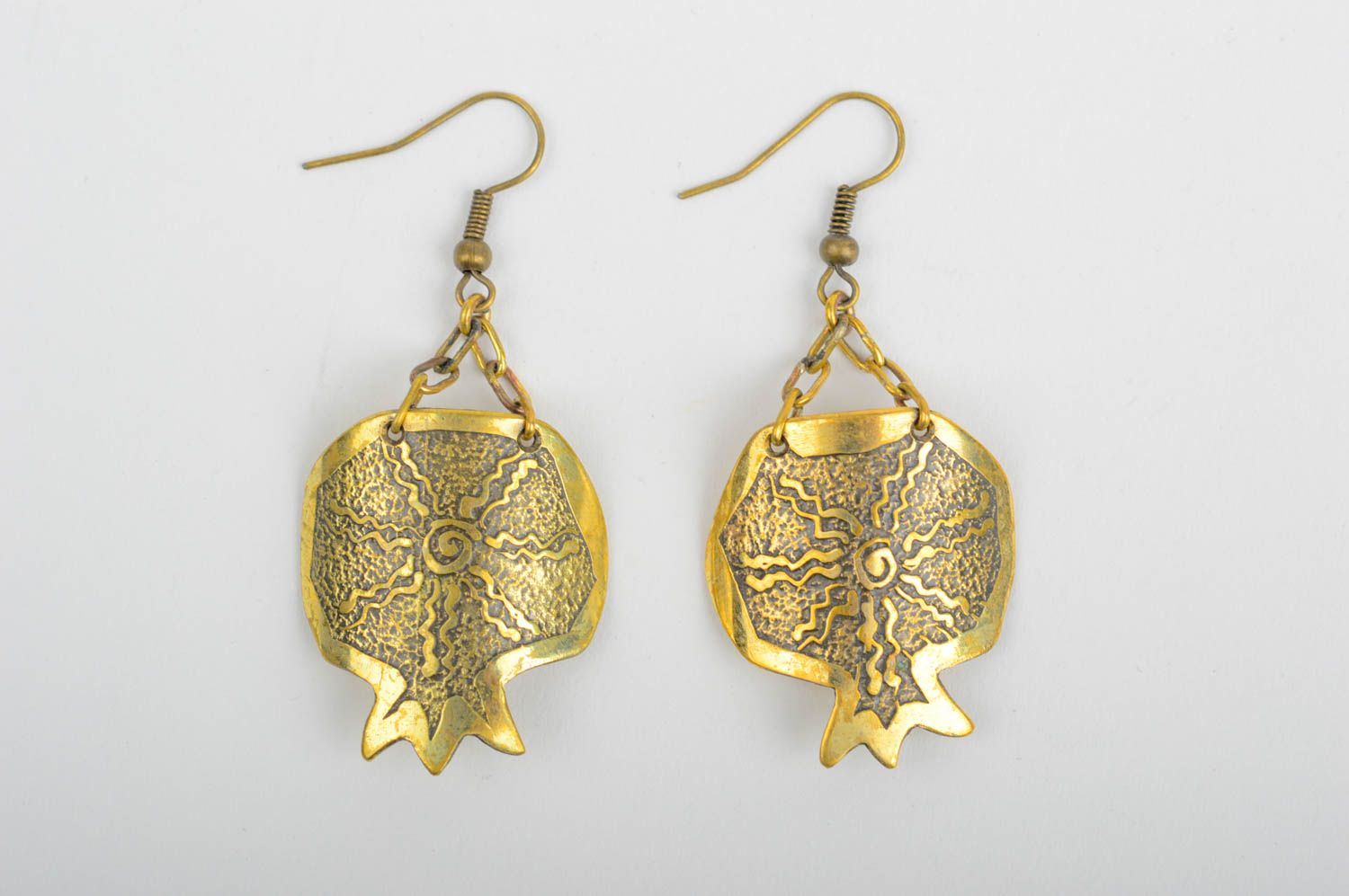 Handmade brass earrings designer accessories for women brass stylish jewelry photo 1