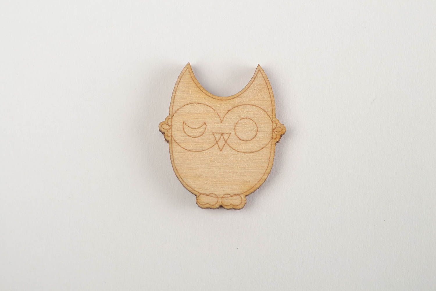 Cute handmade plywood blank wooden blank owl scrapbooking ideas wood craft photo 3