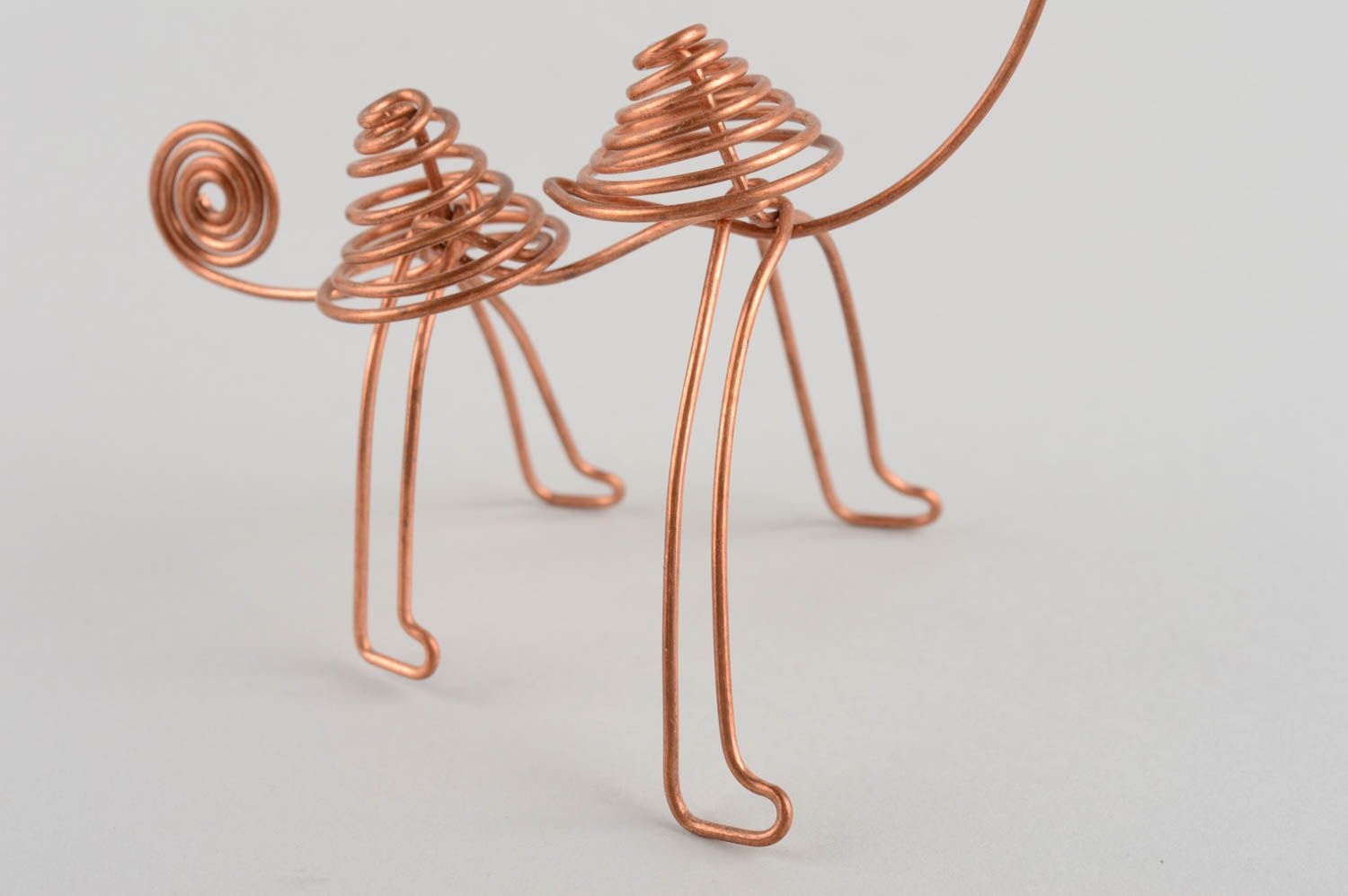 Figura decorativa original de alambre de cobre hermosa hecha a mano camello foto 4