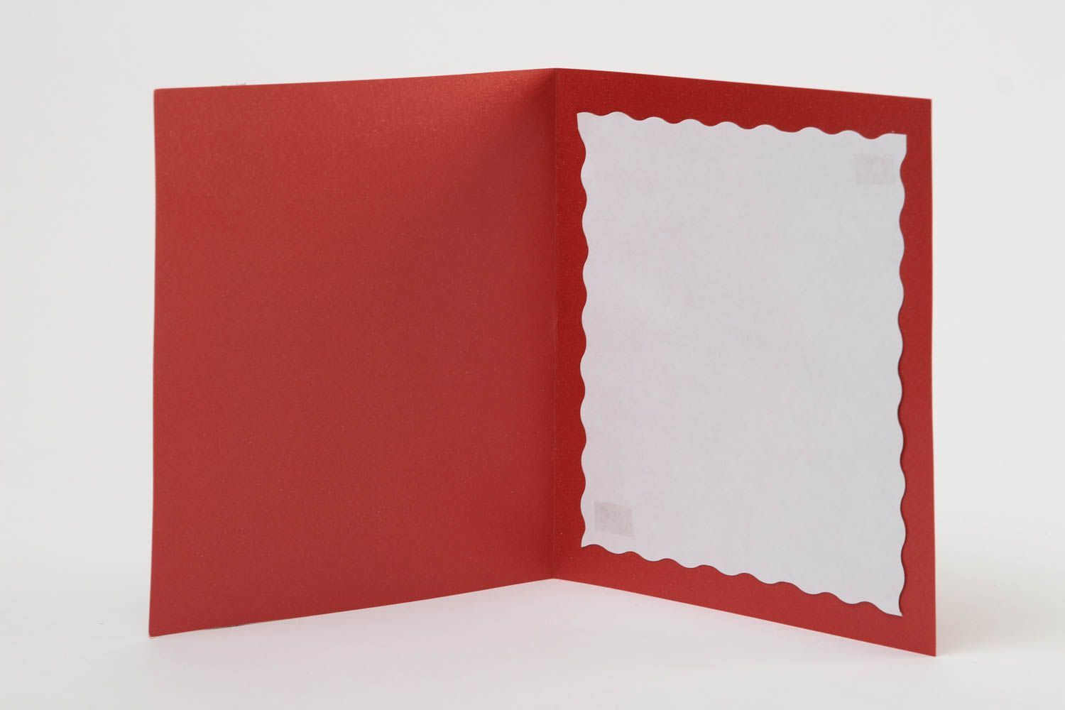 Tarjeta de felicitación roja con flor postal hecha a mano regalo original foto 3