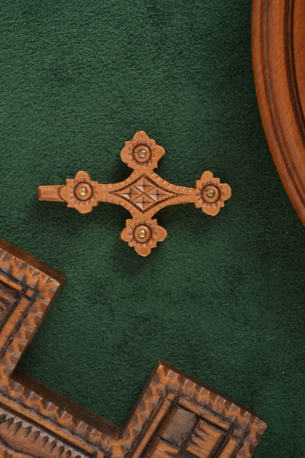 Крест ручной работы нательный крестик деревянный крестик религиозный атрибут фото 1
