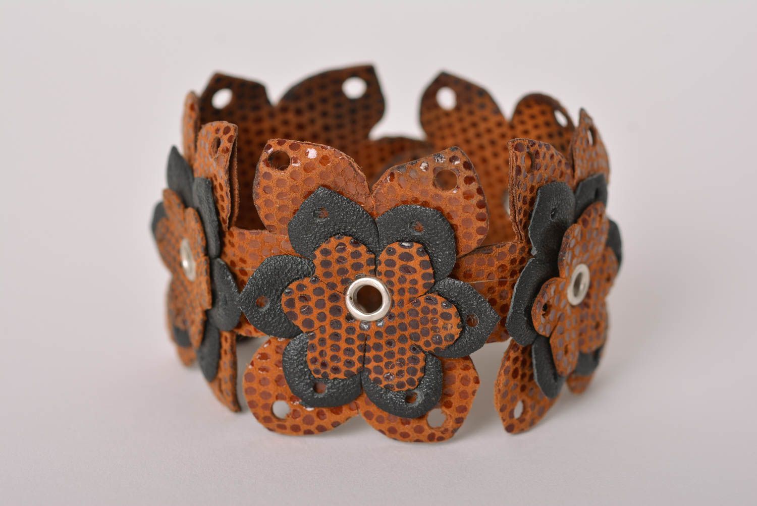 Brown handmade bracelet design accessories leather bracelet cute gift for girl  photo 1
