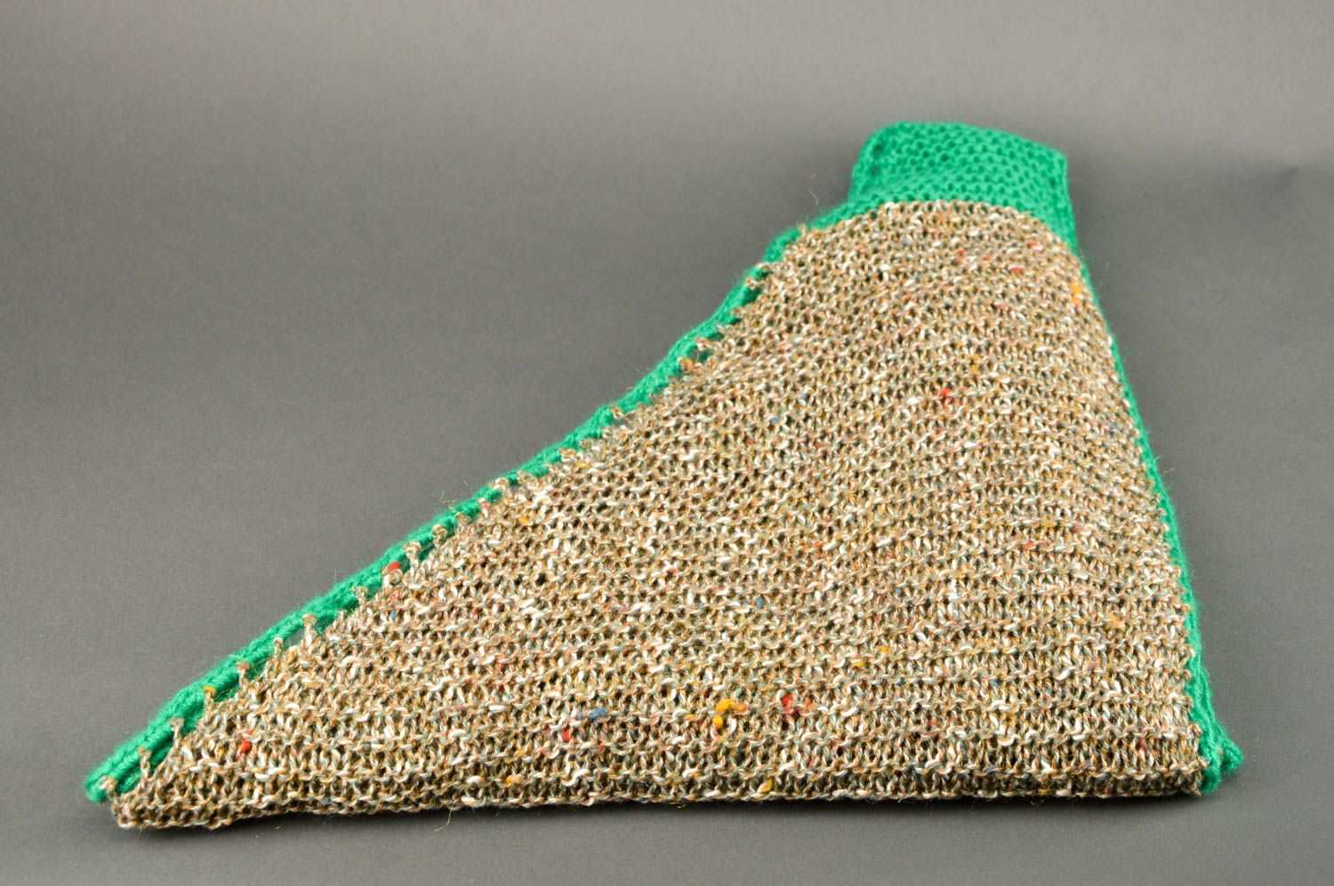 Pañuelo de mujer hecho a mano chal tejido de lana accesorio de invierno foto 5