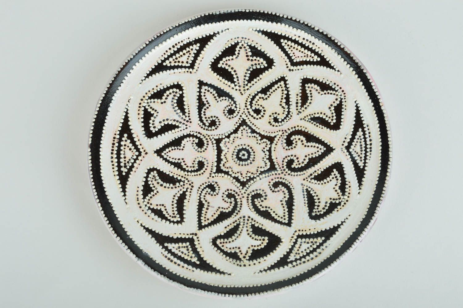 Декоративная керамическая тарелка на стену авторский дизайн с росписью хенд мейд фото 2