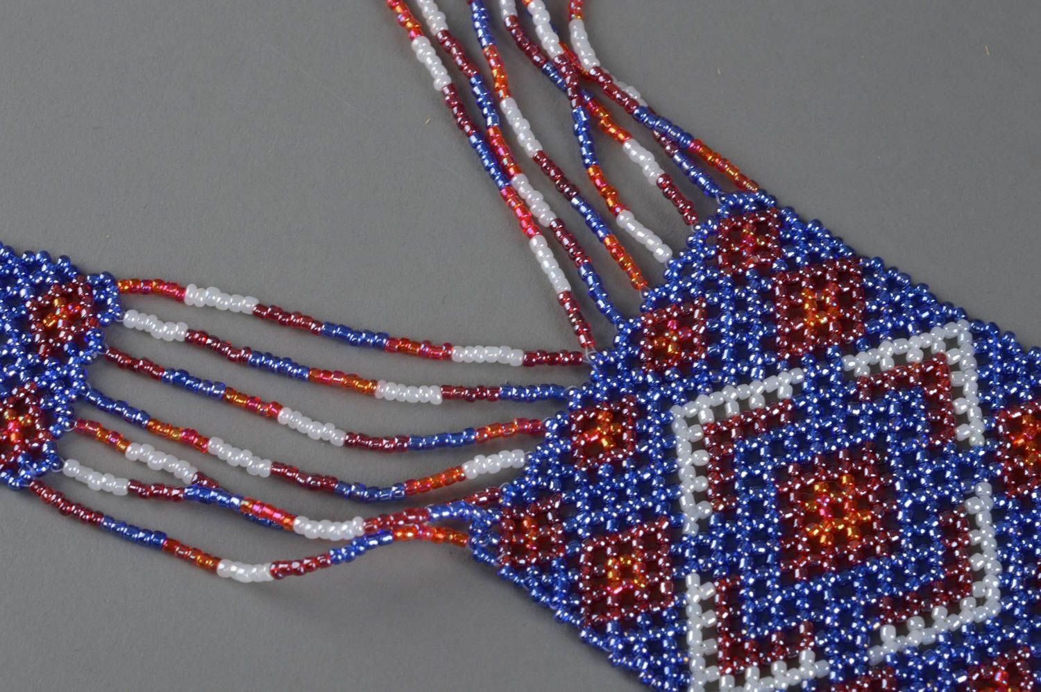 Beaded gerdan necklace handmade ethnic accessory designer native jewelry photo 4