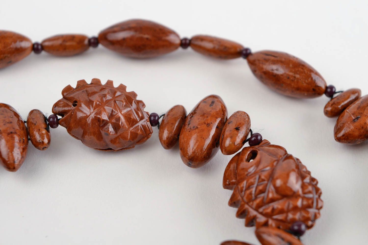 Handmade necklace wooden jewelry beaded necklace fashion accessories cool gifts photo 4