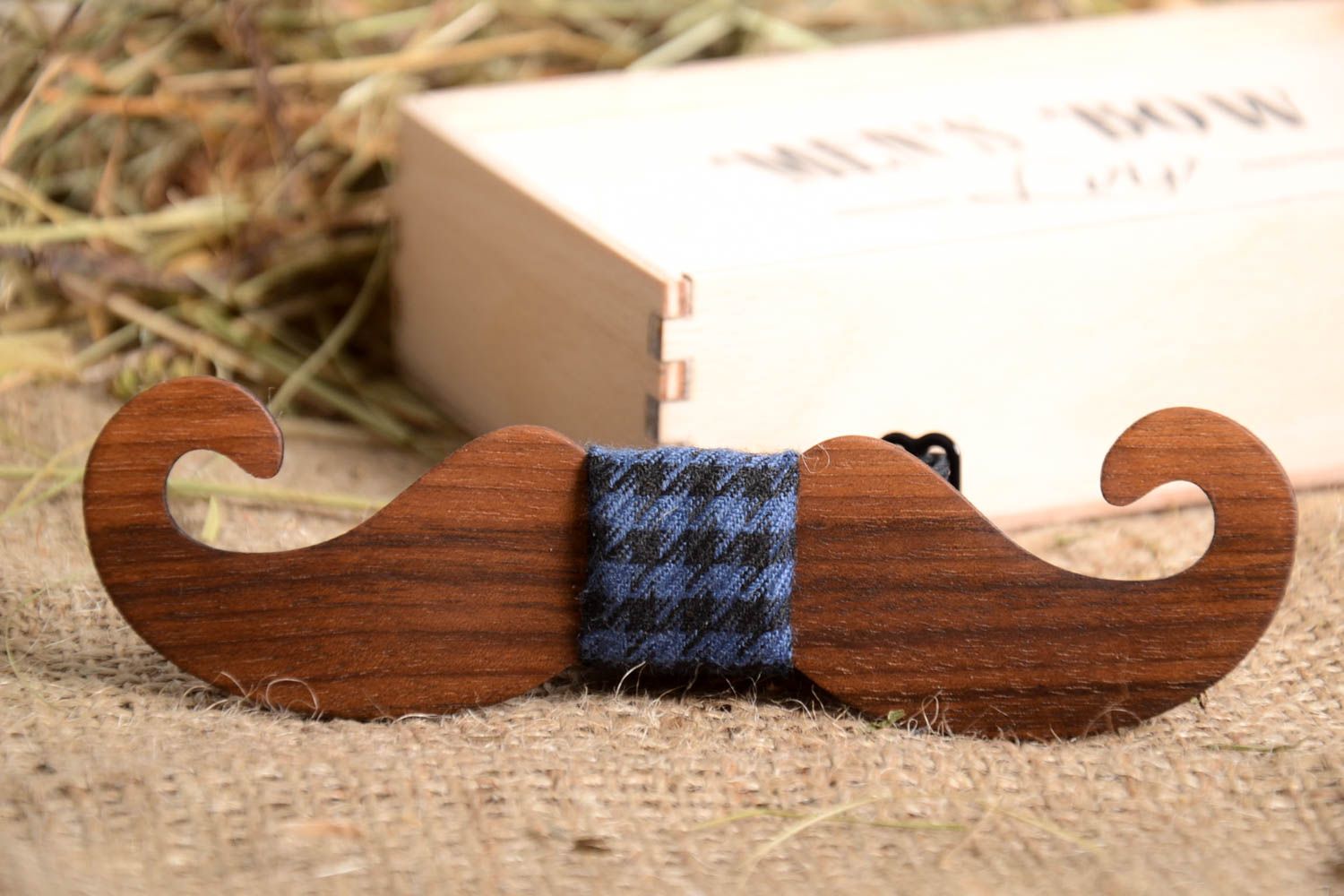 Wooden cute bow tie unusual designer accessory beautiful handmade present photo 1