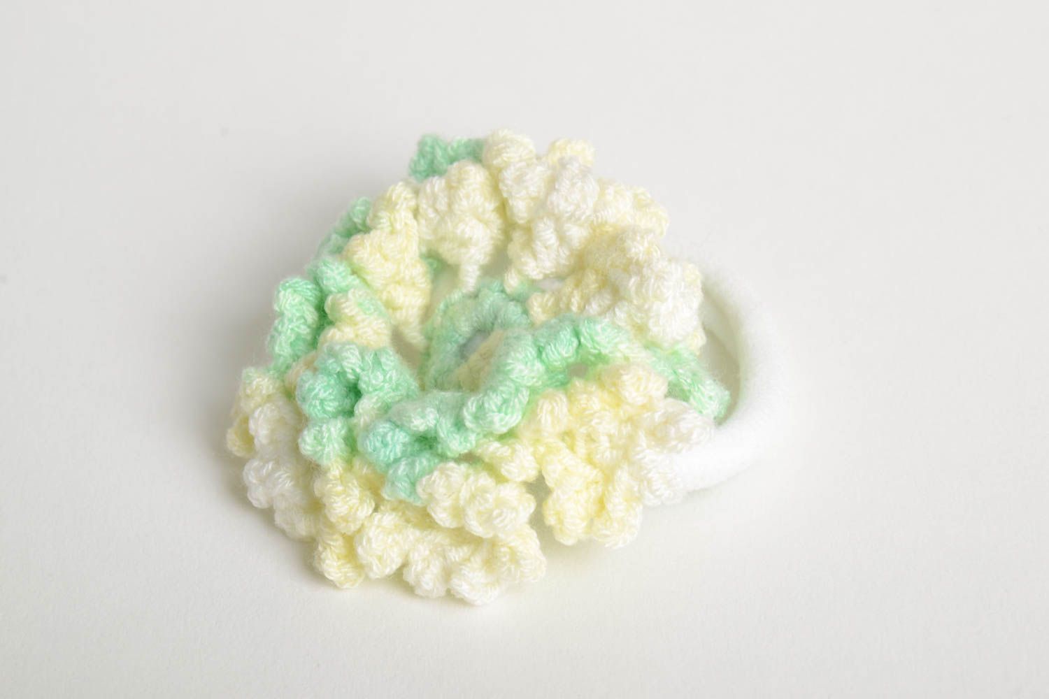 Stylish handmade crochet scrunchy hair tie hair accessories for girls gift ideas photo 2