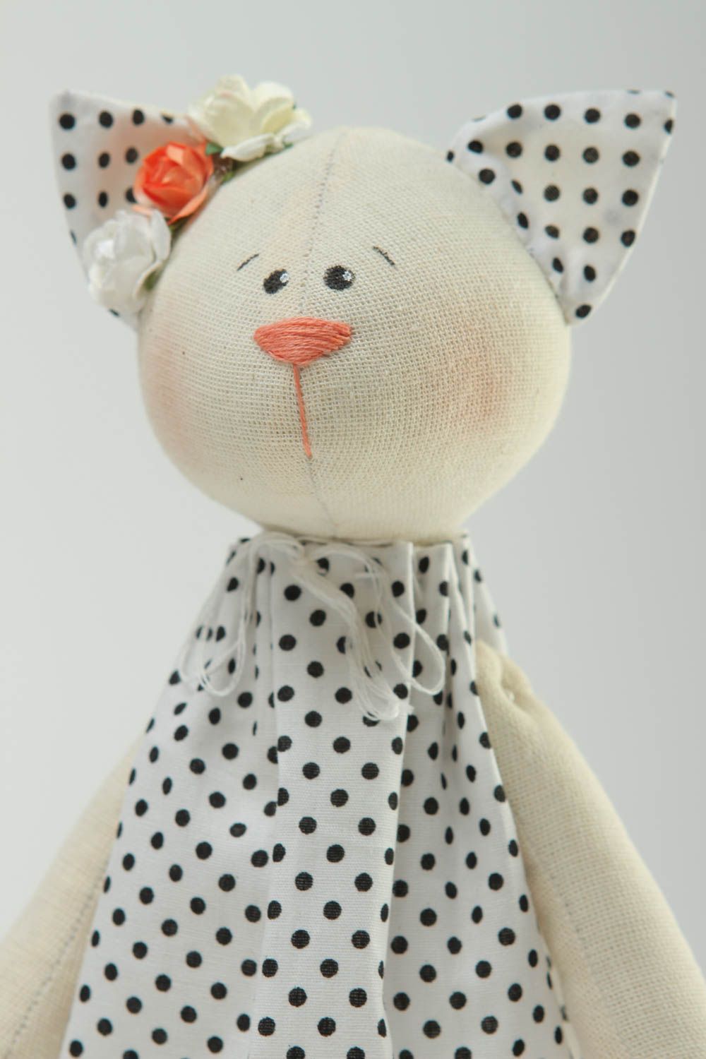 Juguete artesanal de tela de algodón muñeca de peluche regalo original foto 3