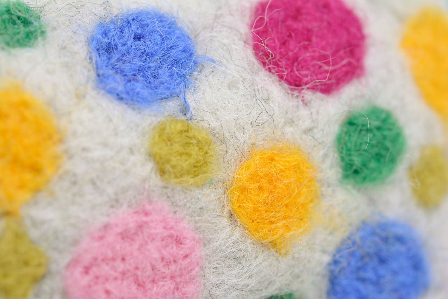 Juguete de lana de fieltro artesanal multicolor para niños divertido foto 5