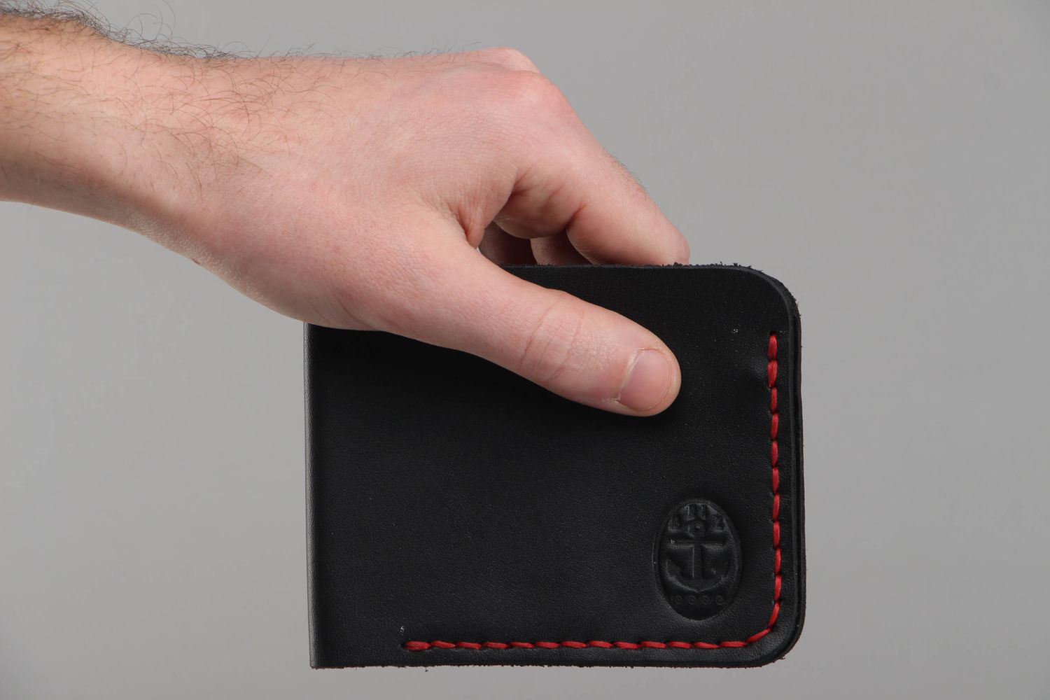 Black leather wallet photo 4
