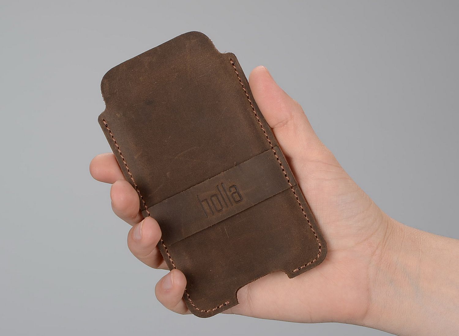Sleeve for iPhone 4S/5S made of natural leather photo 4