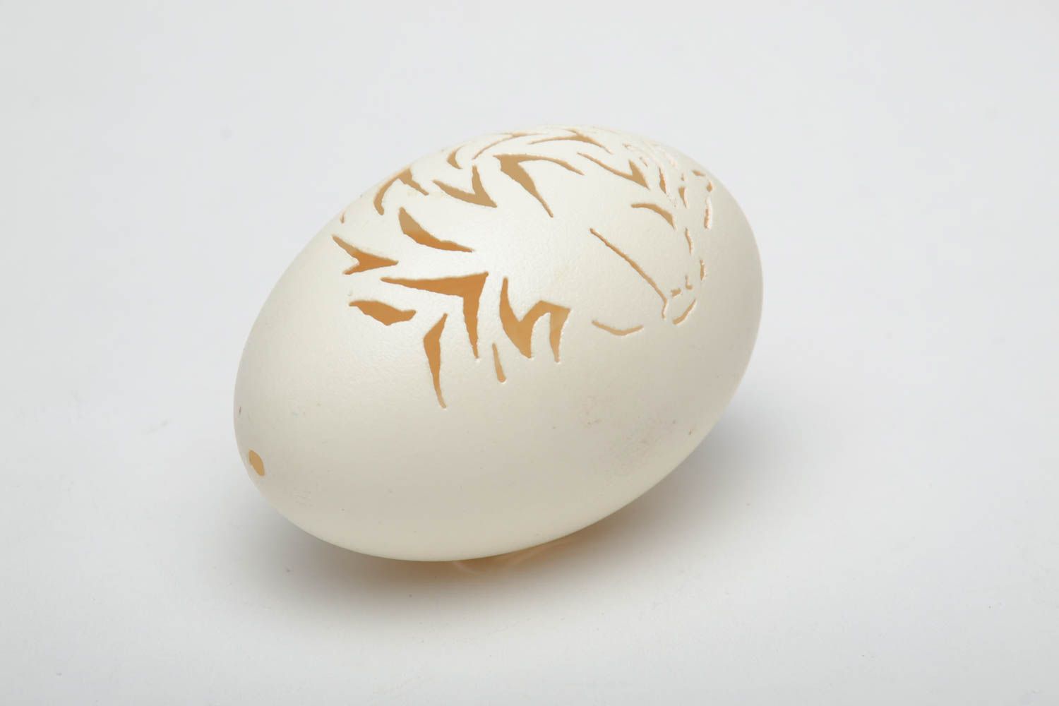 Гусиное яйцо с гравировкой Кошка фото 4