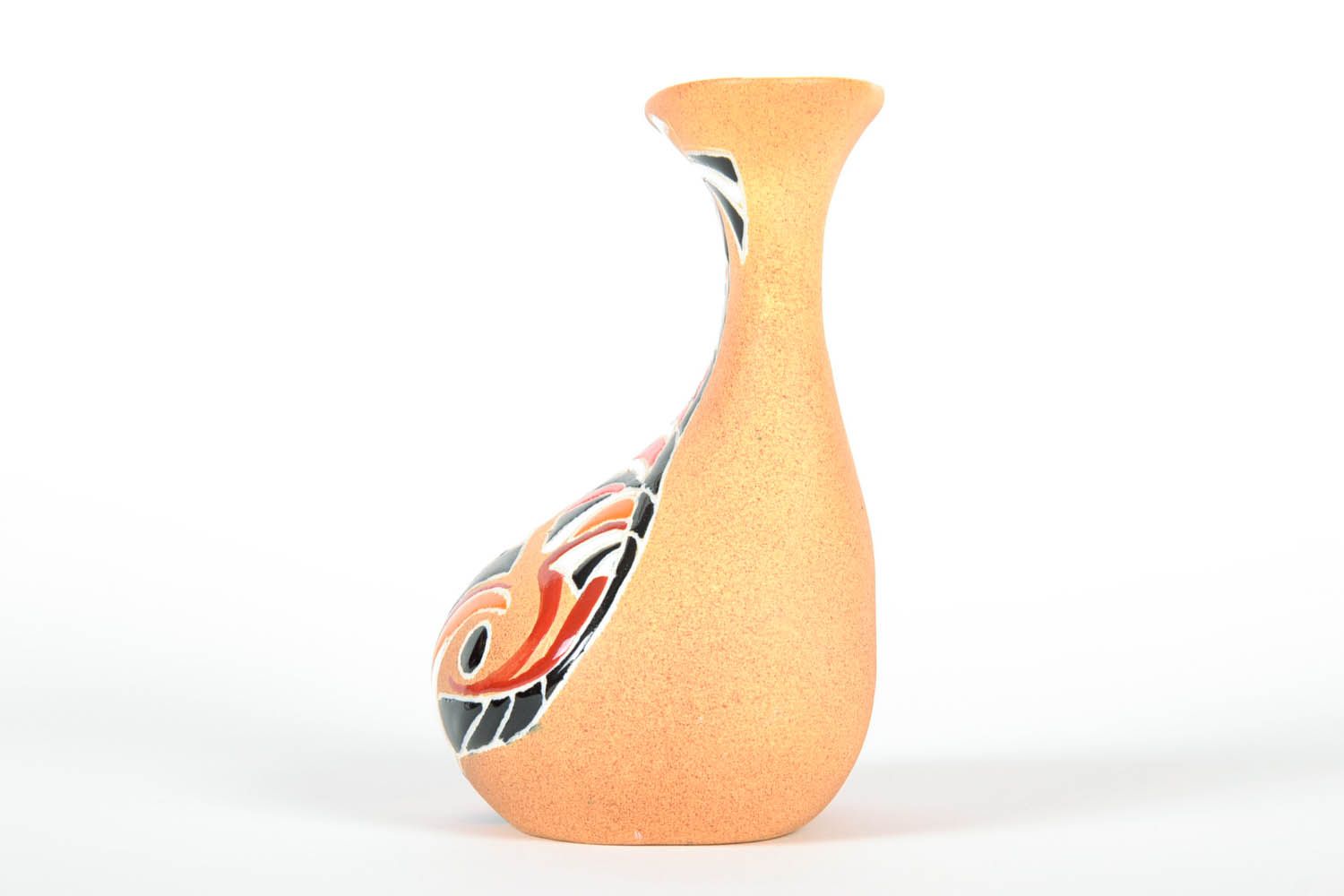 Керамическая ваза с геометрическим рисунком фото 4