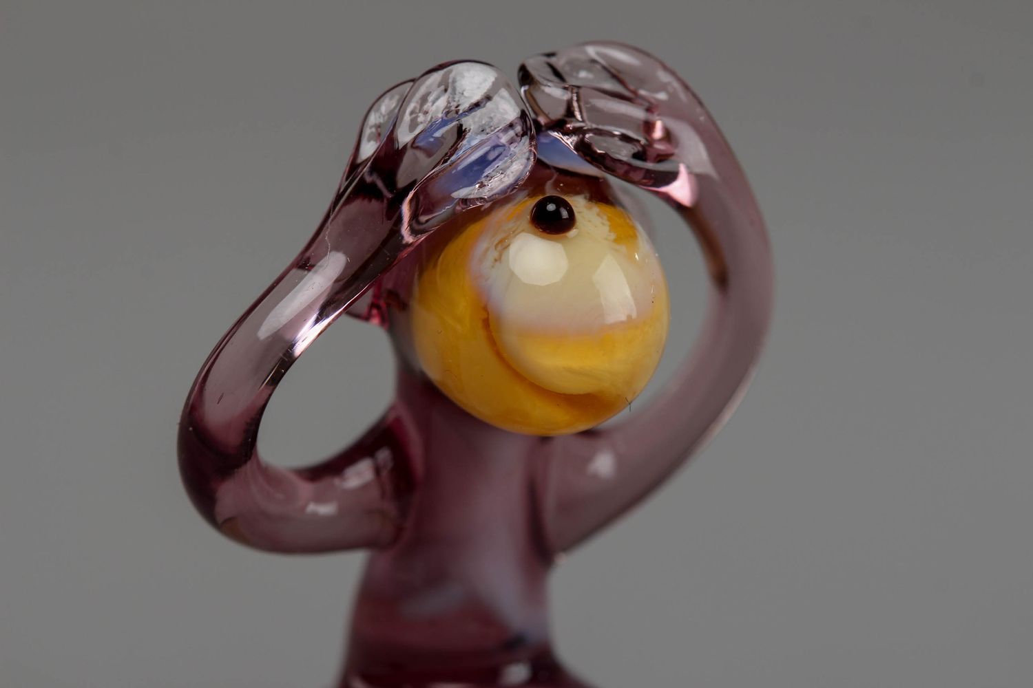 Handmade lampwork glass figurine Monkey photo 3