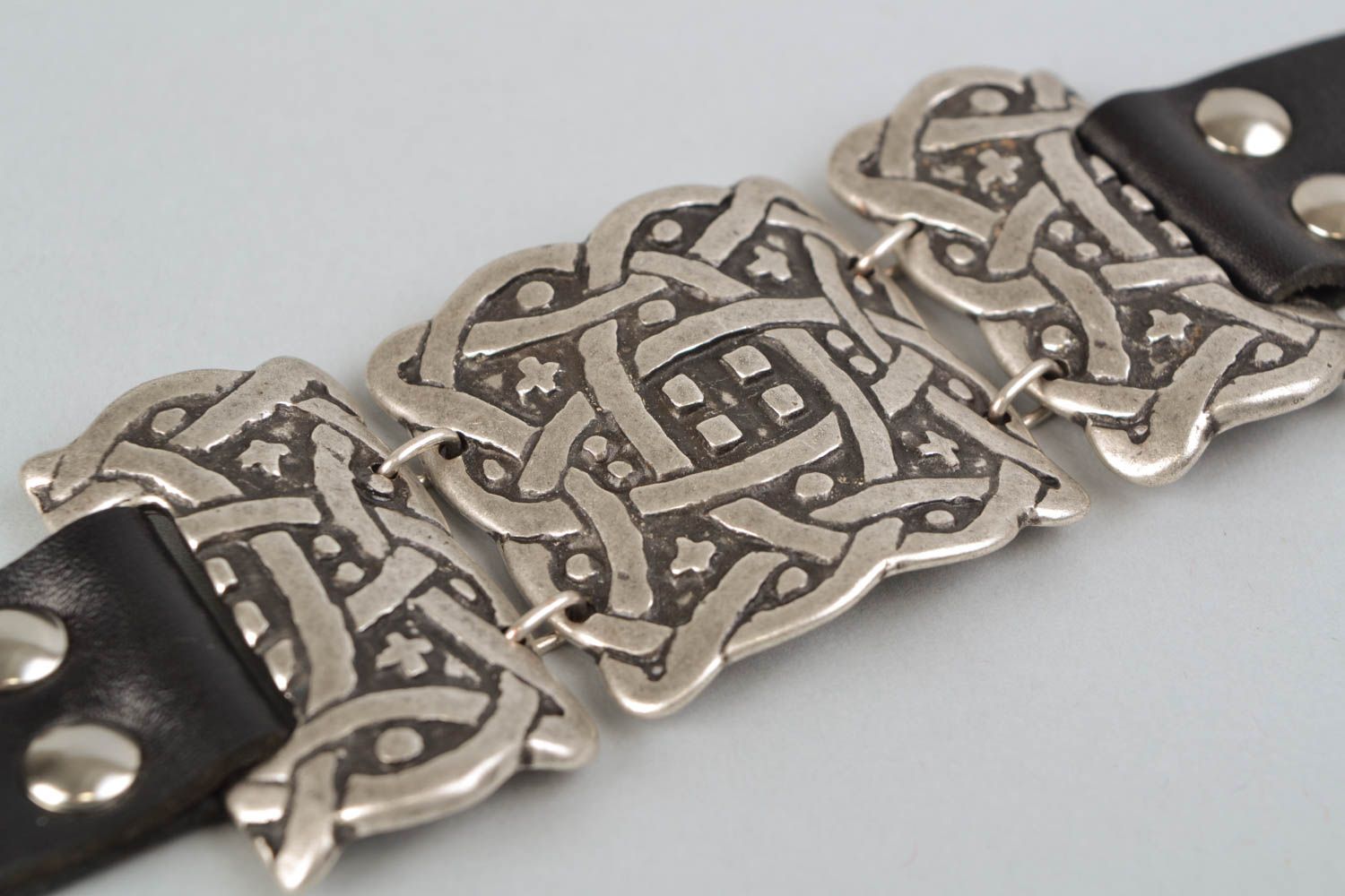 Unisex handmade metal bracelet Kyiv Rus photo 3