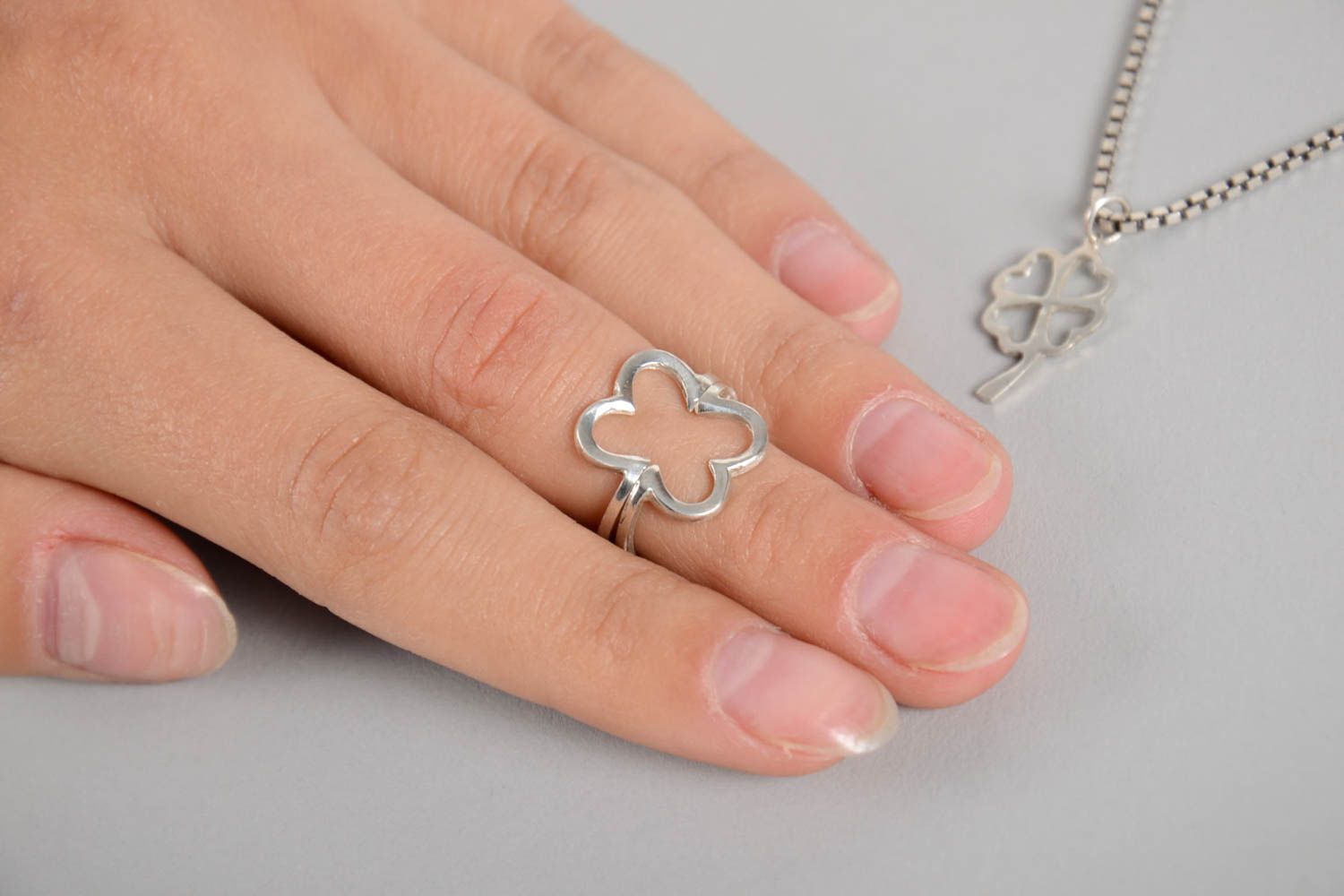 Handmade rings designer pendant unusual accessories gift ideas jewelry set  photo 2