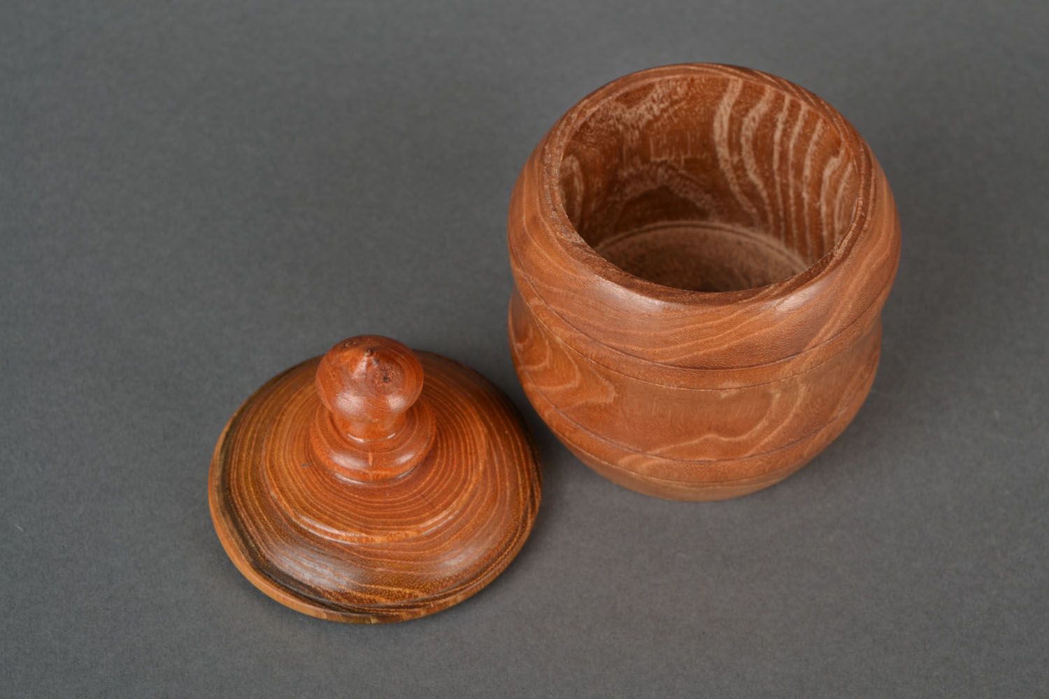 Wooden carved candy bowl photo 5