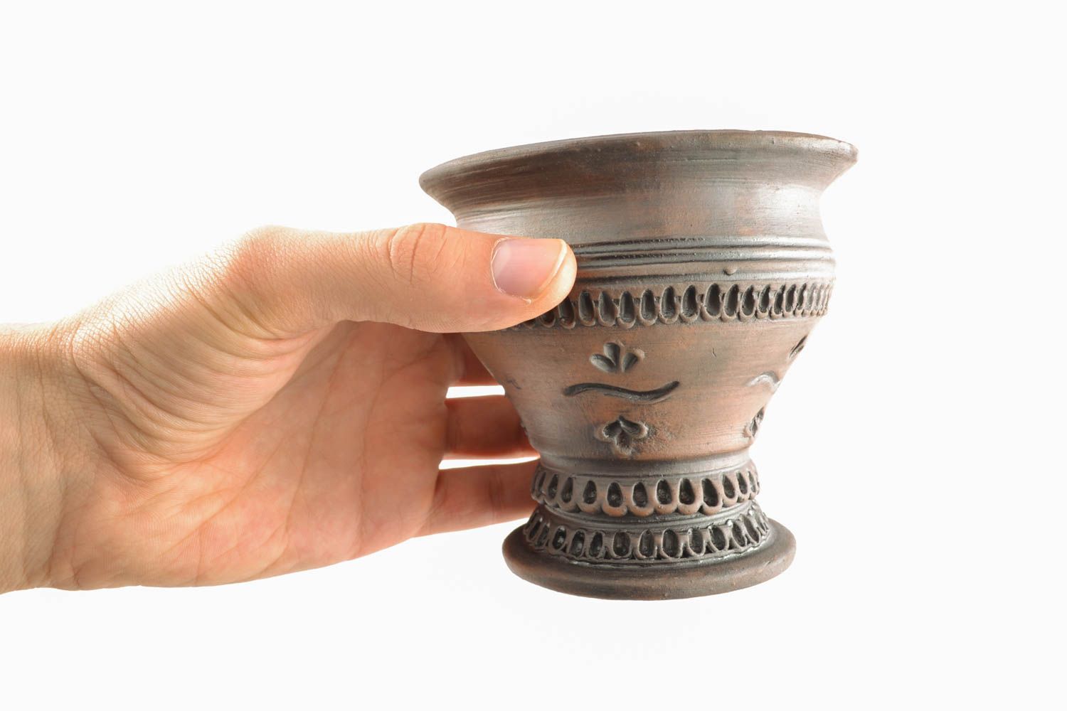 Handmade ceramic goblet photo 4