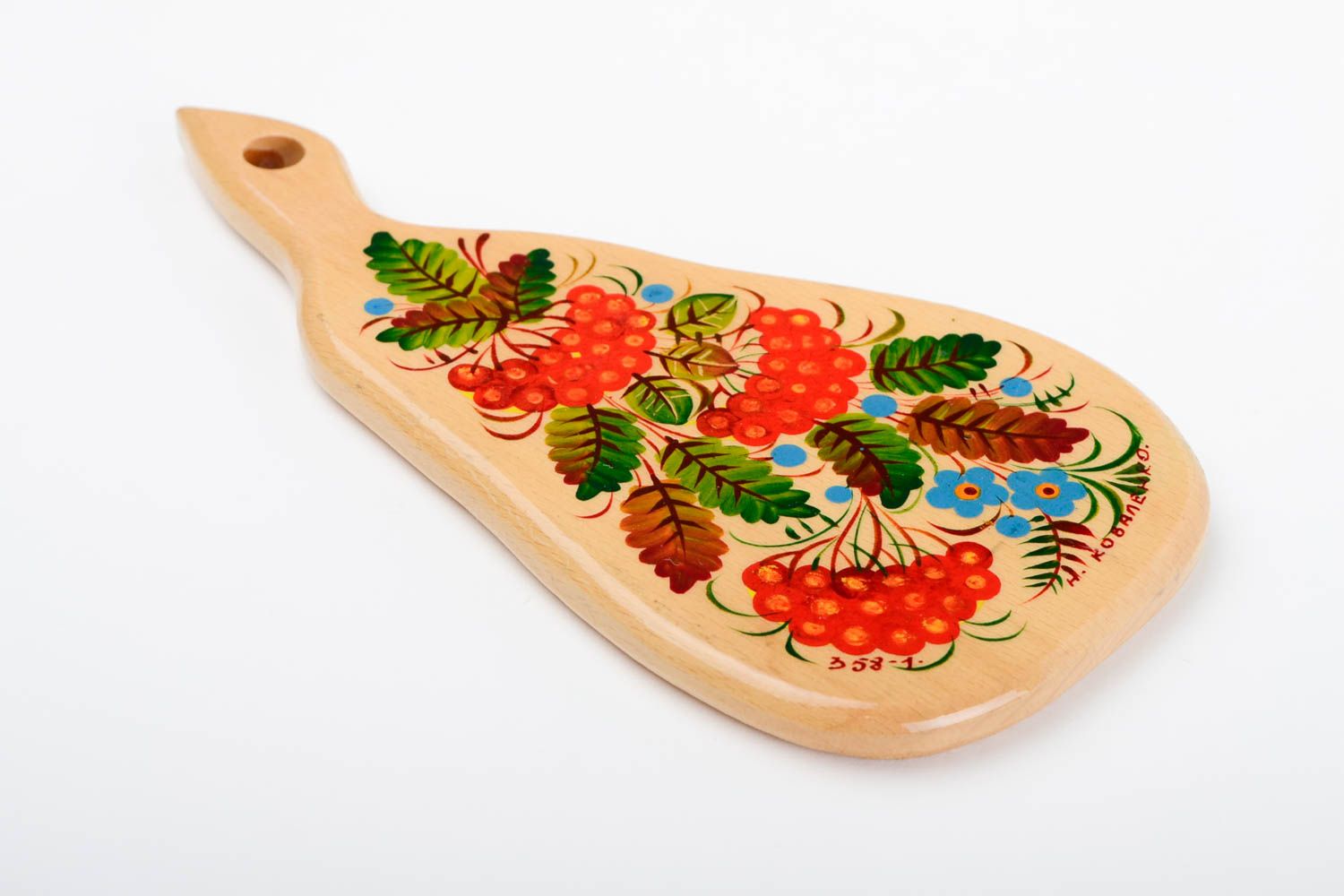 Handmade decorative cutting board wooden chopping board stylish kitchen utensil photo 4