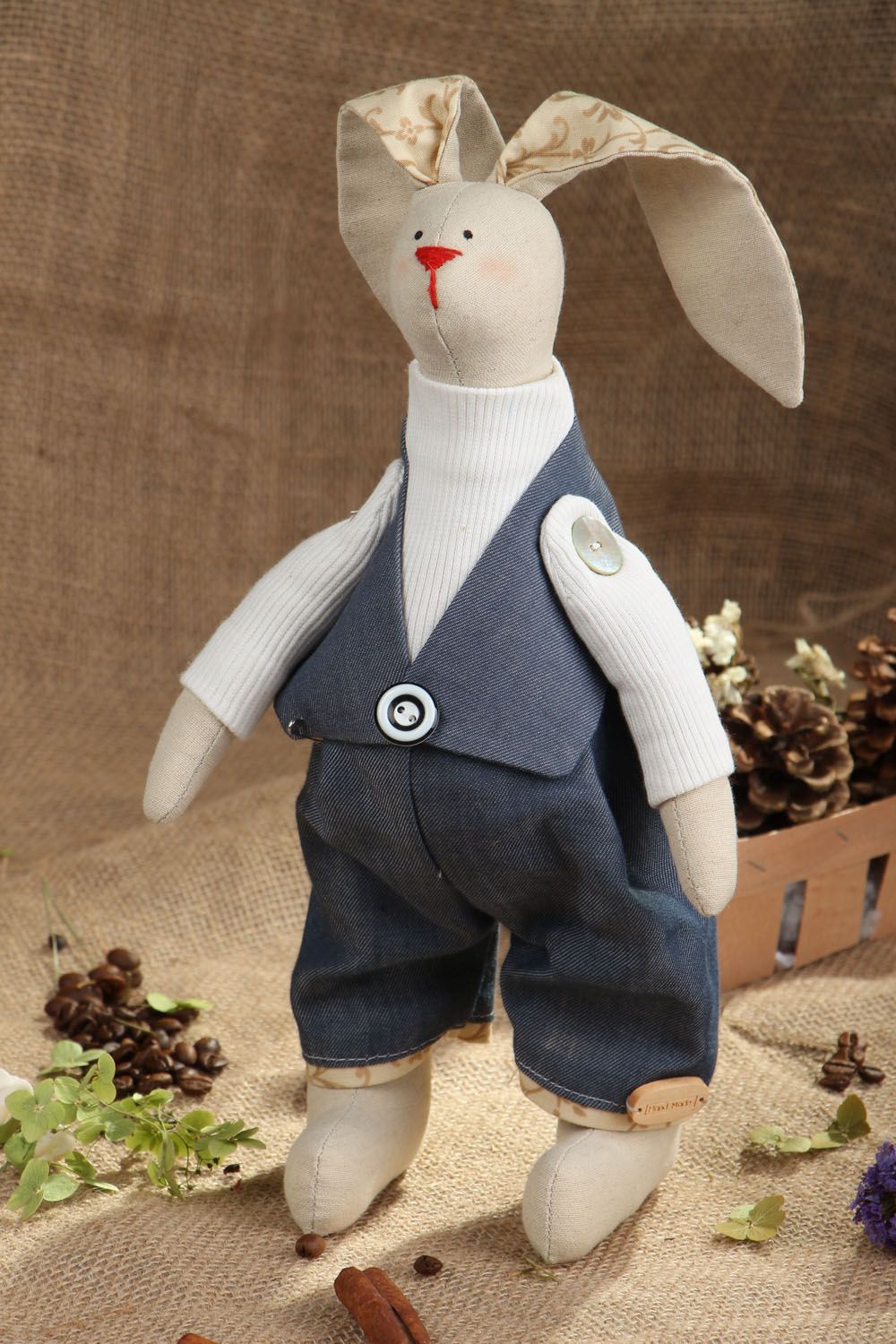 Мягкая игрушка Кролик-пузатик фото 5