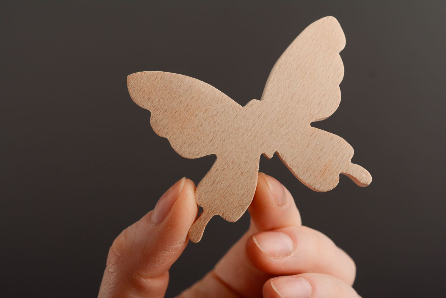 Plywood blank for hair clip Butterfly photo 1
