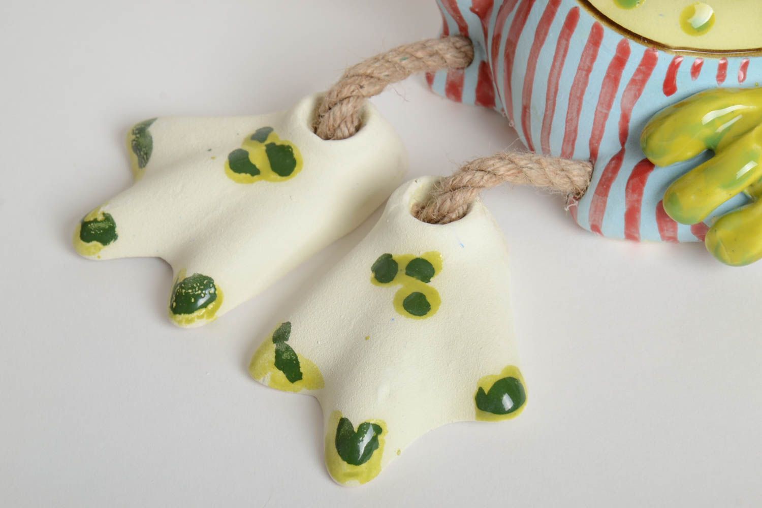 Handgemachte Keramik lustige Spardose Ton Deko Geschenk für Kinder Frosch  foto 4