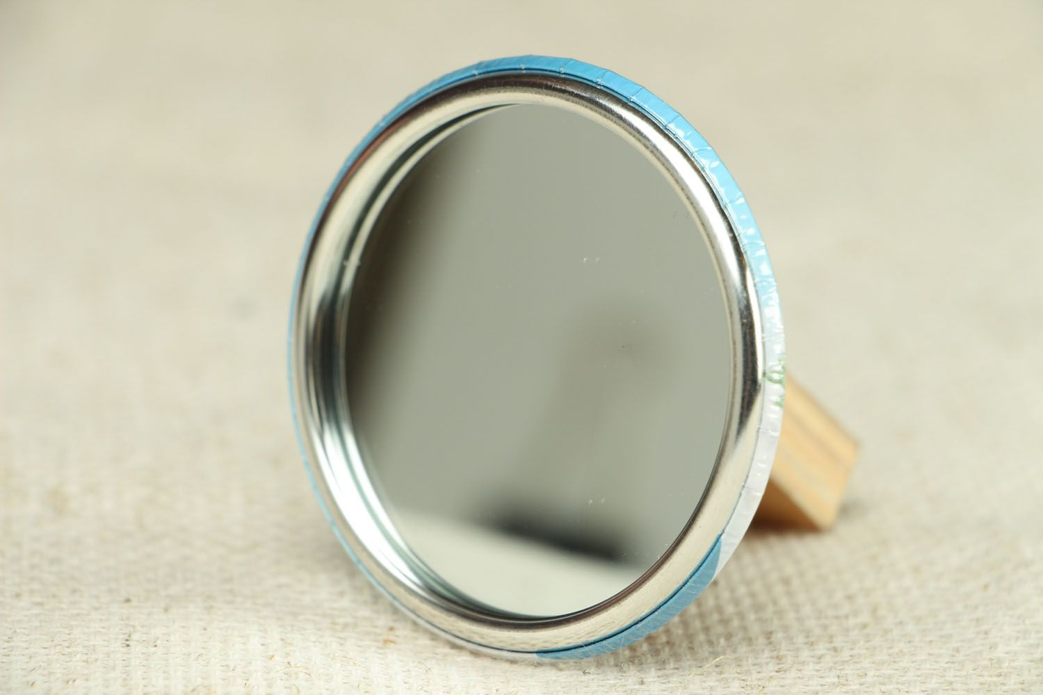 Miroir de poche fait main accessoire original pour enfant avec impression photo photo 3