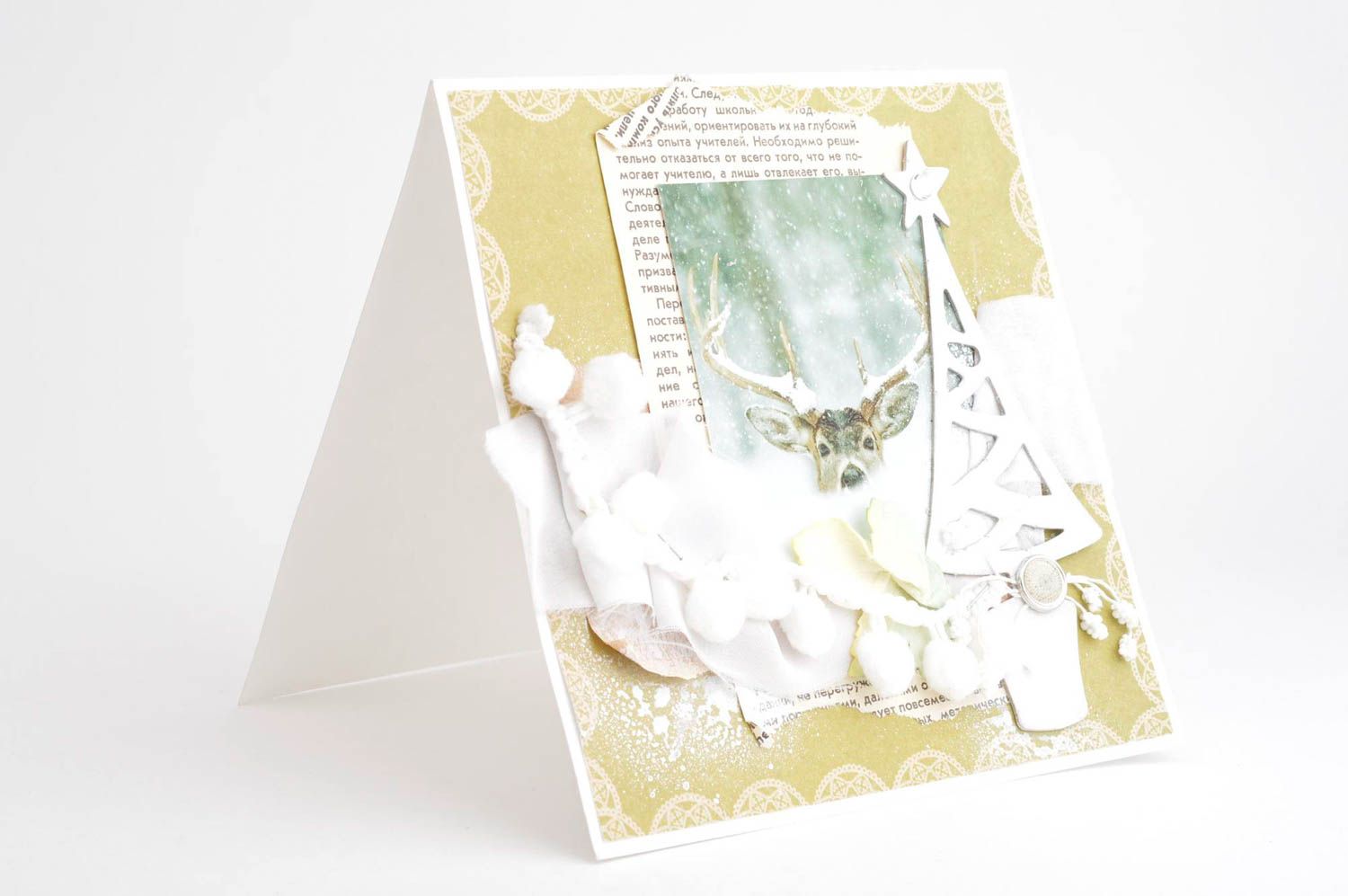 Homemade paper greeting card Christmas card handmade gifts souvenir ideas photo 4