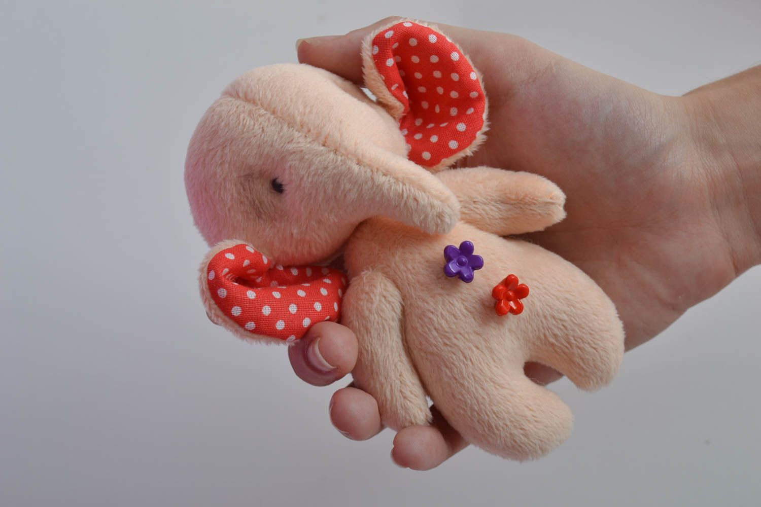 Handmade Kuscheltier Elefant Kleinkinder Spielzeug Stoff Tier Spielzeug Elefant foto 3