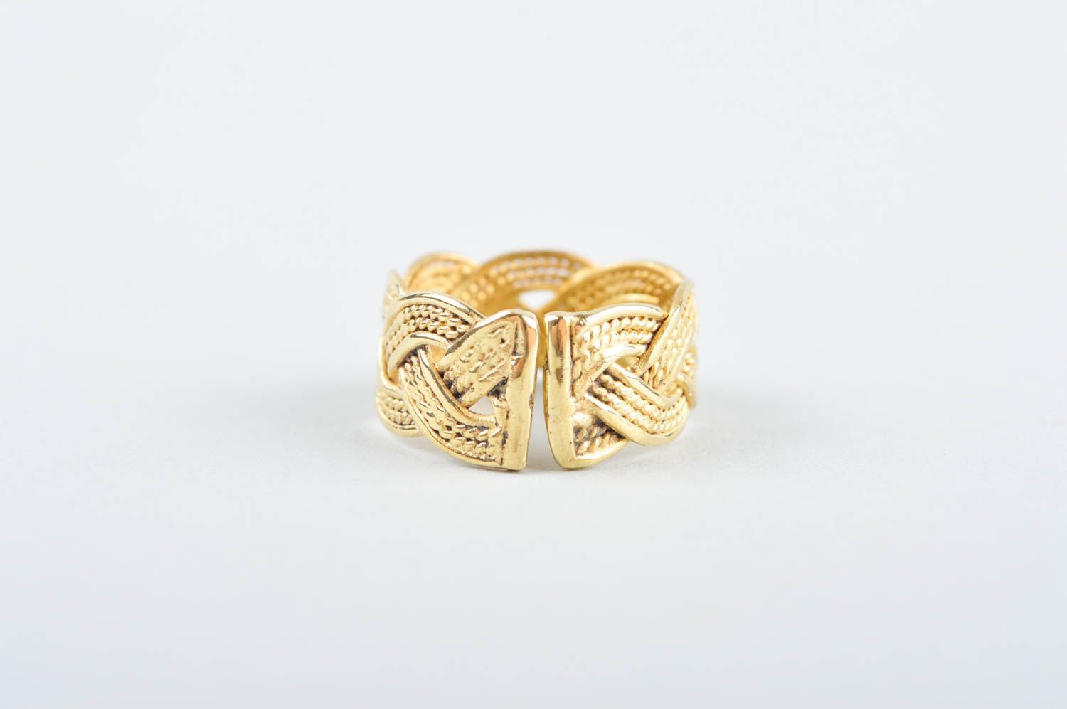 Кольцо ручной работы металлическое украшение из латуни модное кольцо разъемное фото 3