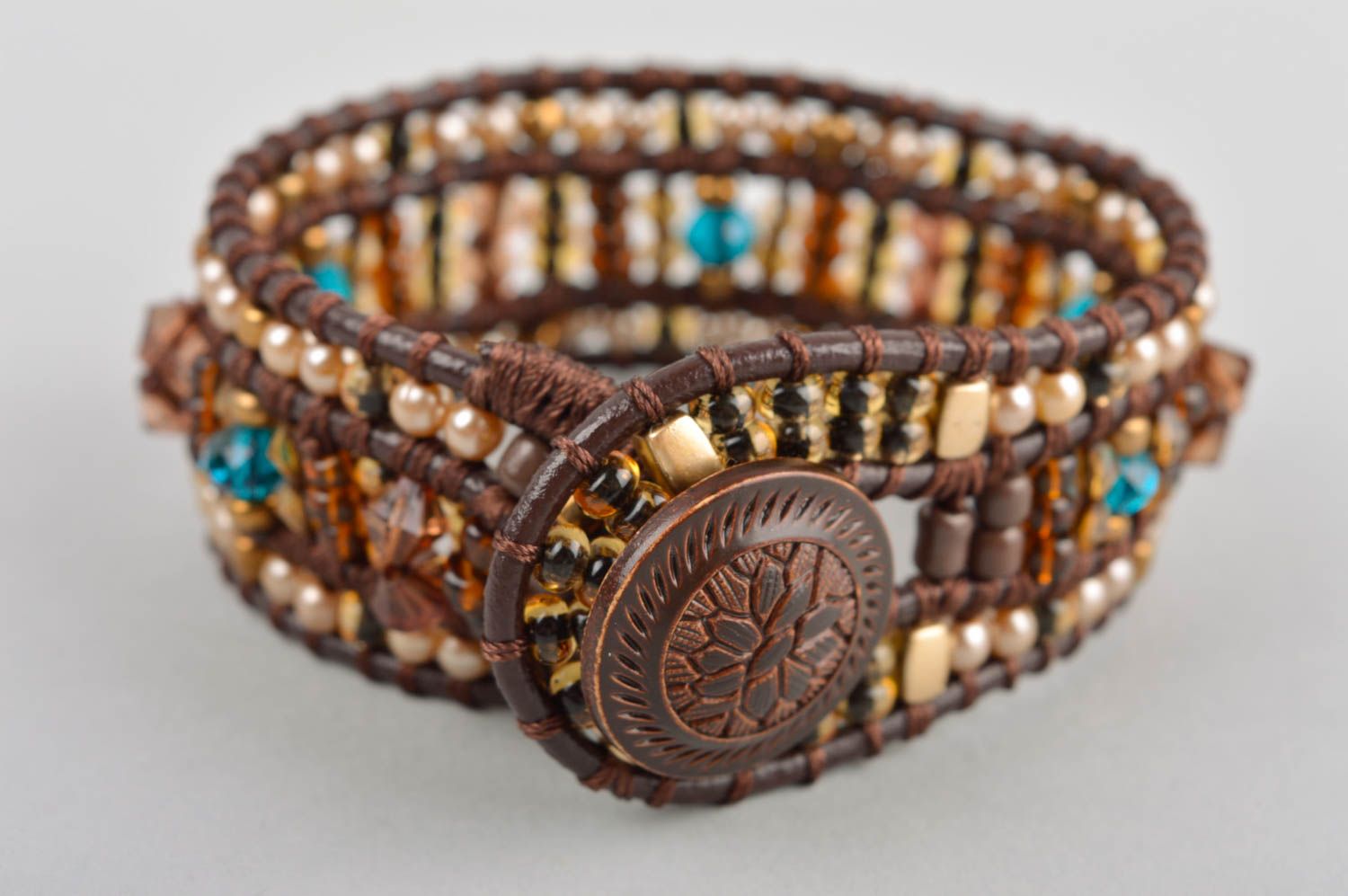 Handmade bracelet unusual accessory beaded jewelry gift ideas gift for women photo 3