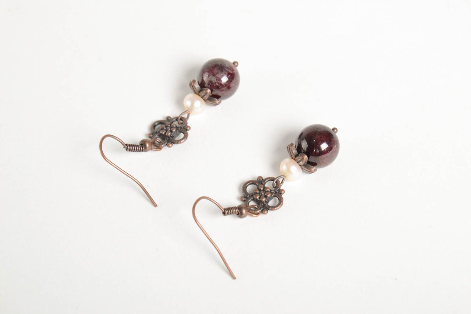 Handmade designer earrings unusual dangling earrings elegant cute jewelry photo 4